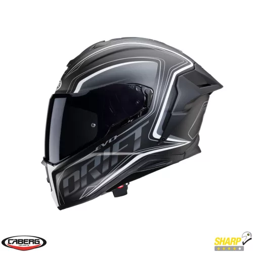 Casca Caberg Drift Evo SV Integra I0 negru/antracit/alb mat Pinlock ready