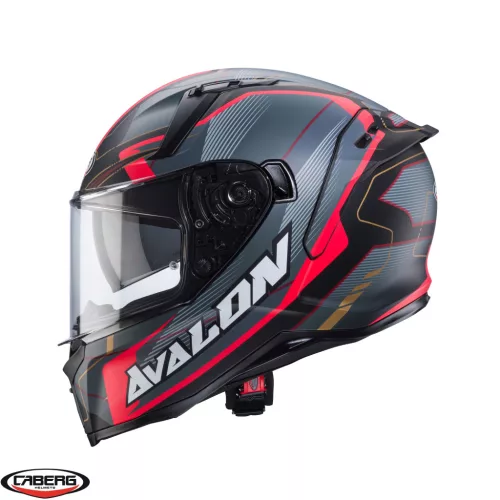 Casca Caberg Avalon X SV Optic L7 negru/gri/rosu mat Pinlock ready