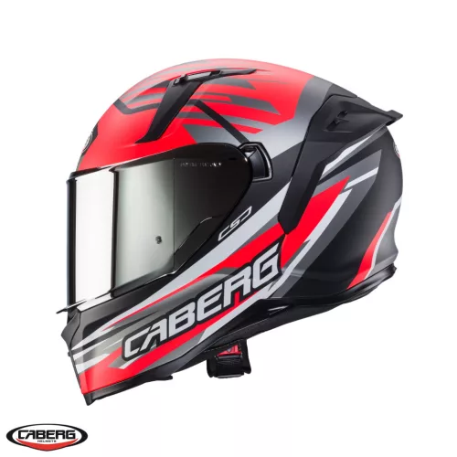 Casca Caberg Avalon X SV Optic L7 negru/gri/rosu mat Pinlock ready