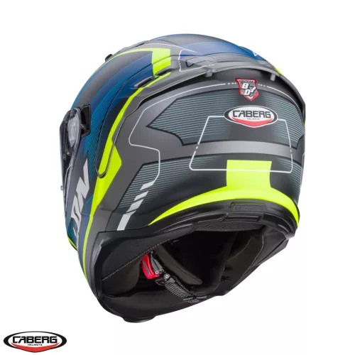 Casca Caberg Avalon X SV Optic L8 gri/albastru/galben fluor mat Pinlock ready