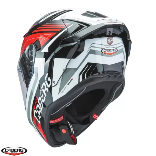 Casca Caberg Drift Evo II SV Jarama G0 negru/alb/rosu lucios Pinlock ready