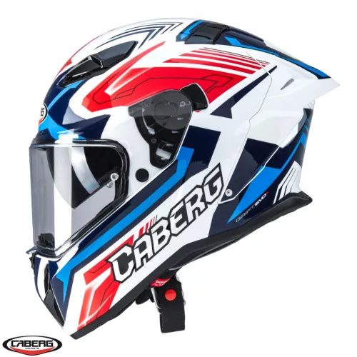 Casca Caberg Drift Evo II SV Jarama H7 alb/rosu/albastru lucios Pinlock ready