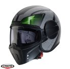 Casca Caberg Ghost X Vyrus P7 negru/gri/verde fluor mat
