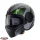 Casca Caberg Ghost X Vyrus P7 negru/gri/verde fluor mat