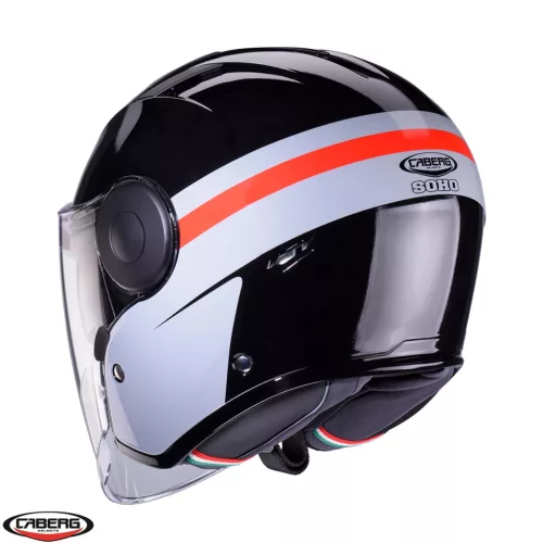 Casca Caberg Soho SV Zephyr L7 negru/gri/rosu lucios