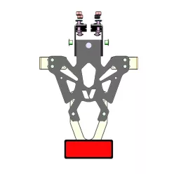 Suport număr V Parts negru Kawasaki Z125 C8-SPK019