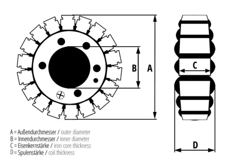 Stator Electrosport ESG562 Suzuki DL 1000 V-STROM