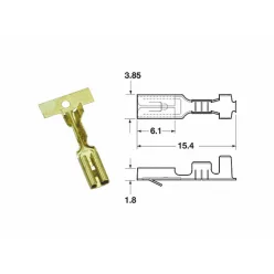   Terminal mamă Bihr 110 ML, fir 0,85/1,25 mm² (50 buc) FM110-06BT5