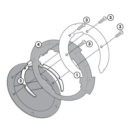 Givi - Suport Easy Lock Pentru Buson Benzina Bf14