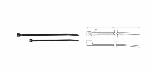 Coliere plastic Bihr nylon 7,6x250 mm negre (set 100 buc) K-250HU