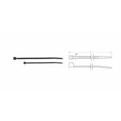   Coliere plastic Bihr nylon 4,6x250 mm negre (set 100 buc) K-250SU