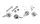 Manetă V Parts Bolts kit argintiu KIT-SL1-SILVER
