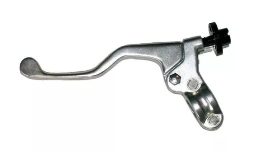 Manetă ambreiaj scurtă cu suport Bihr aluminiu forjat lustruit universală L10-005
