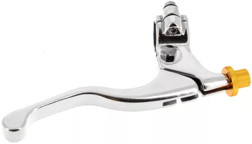 Manetă frână scurtă cu suport Bihr aluminiu turnat lustruit universală L14-0107