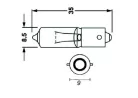 Becuri Bihr 12V 23W soclu BA9s (set 10 buc) L15-132