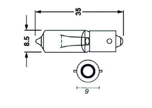 Becuri Bihr 12V 23W soclu BA9s (set 10 buc) L15-132