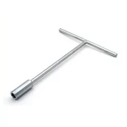 Cheie tubulară în T Bihr 12 mm, crom satinat