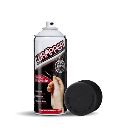 Wrapper - Spray Vopsea Nepermanenta, Matt Black - 400Ml