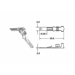   Terminal tată Bihr 110 ML, fir 0,85/1,25 mm² (50 buc) MM110-01B2