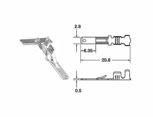 Terminal tată Bihr 110 ML, fir 0,85/1,25 mm² (50 buc) MM110-01B2