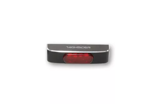Stop Highsider Conero T2 LED, negru/roșu, omologat E (bucată)
