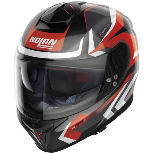 Casca Nolan N80-8 Rumble N-Com Metal Black Red/White 24