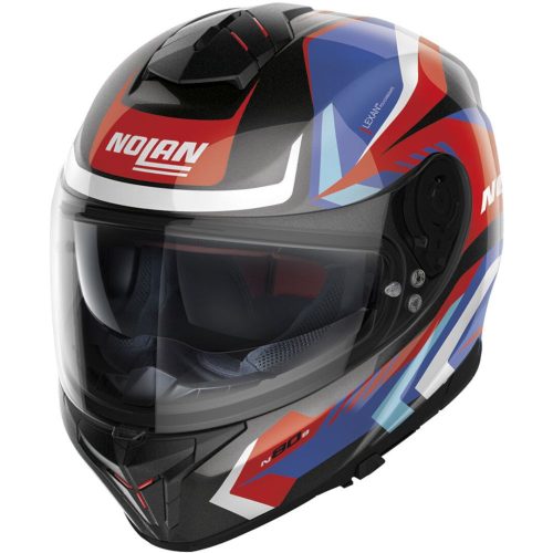 Casca Nolan N80-8 Rumble N-Com Metal Black Red/Blue/White 24