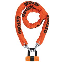 Oxford HD Chain LOCK 9.5mm Square 1.5M X 9.5mm Orange