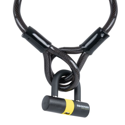 Oxford - Loop Lock15 Cable & Mini Shackle Lock 15Mm X 2.0M [Nou]