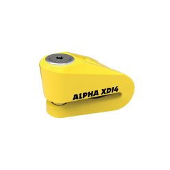 Oxford Alpha XD14 Stainless DISC LOCK (14mm PIN) Yellow