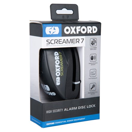 Oxford - Screamer Xa7 Alarm Disc Lock Black/Silver