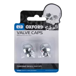 Oxford Skull Valve Caps Silver