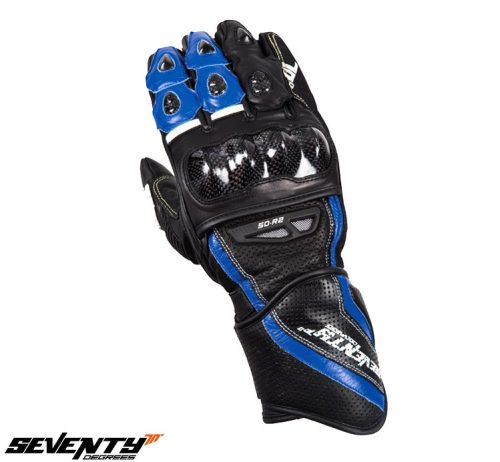 Manusi barbati racing vara Seventy SD-R2 negru/albastru