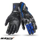 Manusi barbati racing vara Seventy model SD-R2 negru/albastru - Negru/albastru
