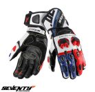 Manusi barbati racing vara Seventy model SD-R12 negru/rosu/albastru - Negru/rosu/albastru