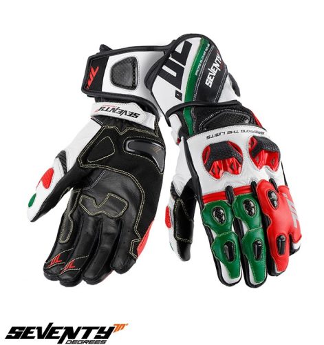Manusi barbati racing vara Seventy model SD-R12 negru/rosu/verde - Negru/rosu/verde