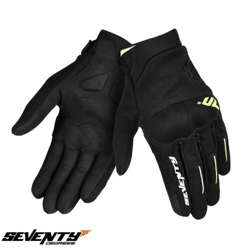 Manusi barbati Urban vara Seventy model SD-C40 Asphalt culoare: negru/galben fluor - degete tactile - Negru/galben fluor