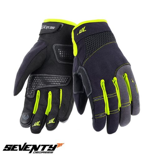 Manusi barbati Urban vara Seventy model SD-C48 negru/galben - degete tactile - Negru/galben