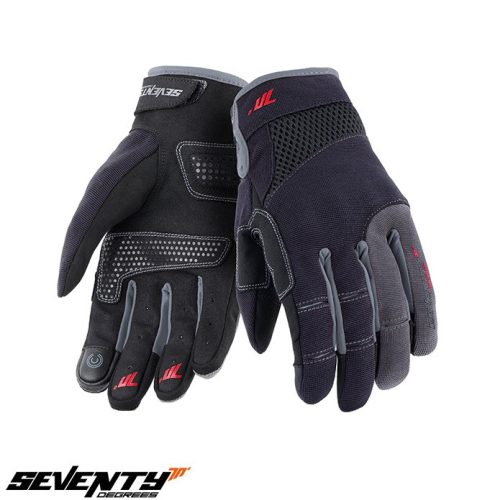 Manusi femei Urban vara Seventy model SD-C50 negru/gri - degete tactile - Negru/gri