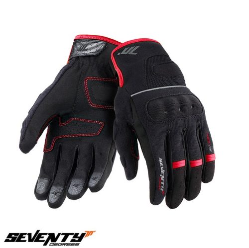 Manusi barbati Urban vara Seventy model SD-C54 negru/rosu - degete tactile - Negru/rosu