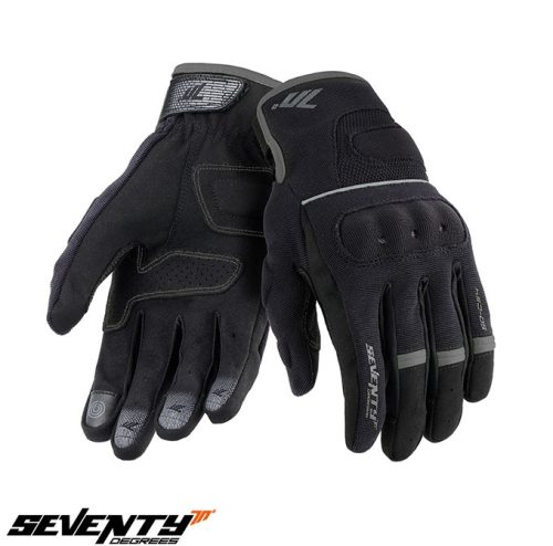 Manusi femei Urban vara Seventy model SD-C56 negru/gri - degete tactile - Negru/gri