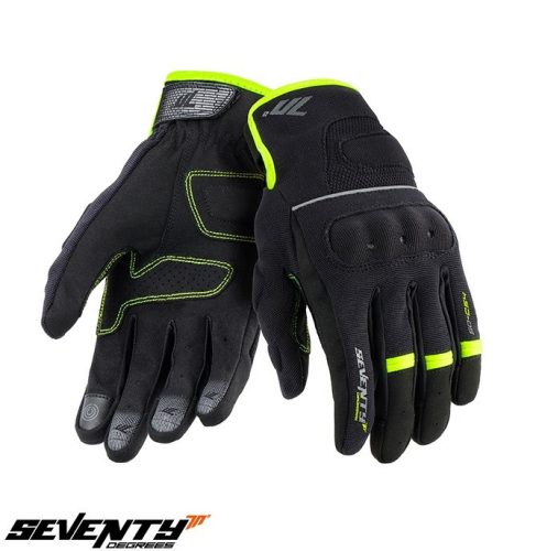 Manusi femei Urban vara Seventy model SD-C56 negru/galben fluor - degete tactile - Negru/galben fluor