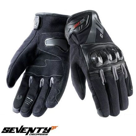 Manusi barbati Naked iarna Seventy model SD-N19 culoare: negru/gri – WinterTex - degete tactile (utilizare Smartphone) - Negru