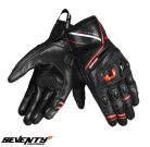 Manusi barbati Racing/Naked vara Seventy model SD-N30 Mugello culoare: negru/rosu - degete tactile - Negru/rosu