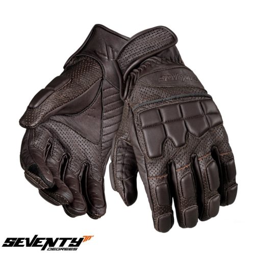 Manusi barbati Naked vara Seventy model SD-N58 culoare: maro - degete tactile - Maro