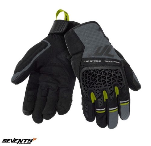 Manusi barbati Naked/Adventure vara Seventy model SD-N60 Two Stroke culoare: negru/gri/galben fluor - degete tactile - Negru/gri/galben gluor