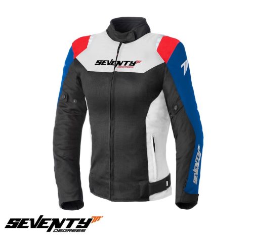 Geaca femei Racing vara Seventy model SD-JR50 culoare: negru/rosu/albastru - Negru/rosu/albastru