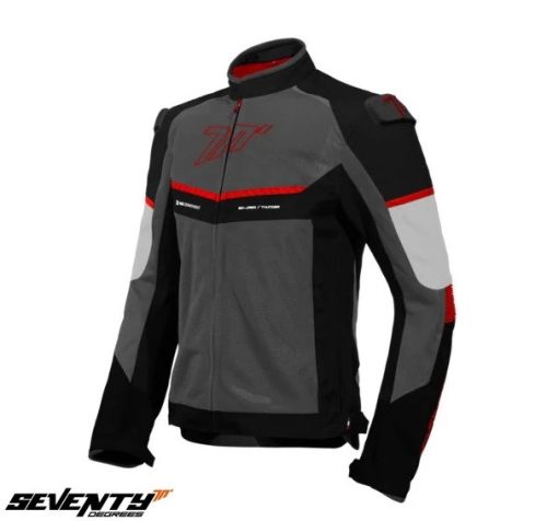 Geaca barbati Racing vara Seventy model SD-JR60 Thunder culoare: gri/rosu - Gri/rosu