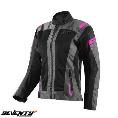 Geaca femei Touring Seventy vara model SD-JT68 Sahara culoare: gri/fuchsia (roz) - Gri/fuchsia (roz)