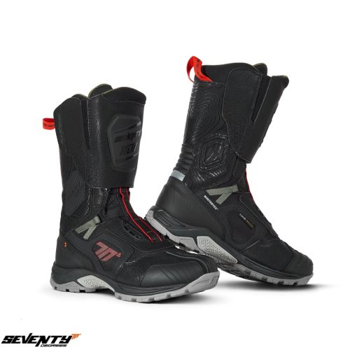 Ghete Adventure Unisex Seventy model SD-BA6 Stelvio culoare: negru/rosu/verde - Negru/rosu/verde